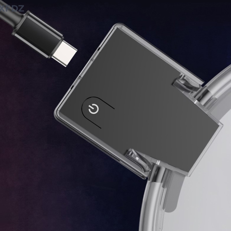 Đế Sạc Đứng Có Giá Đỡ Đèn RGB Cổng USB Cho PS5