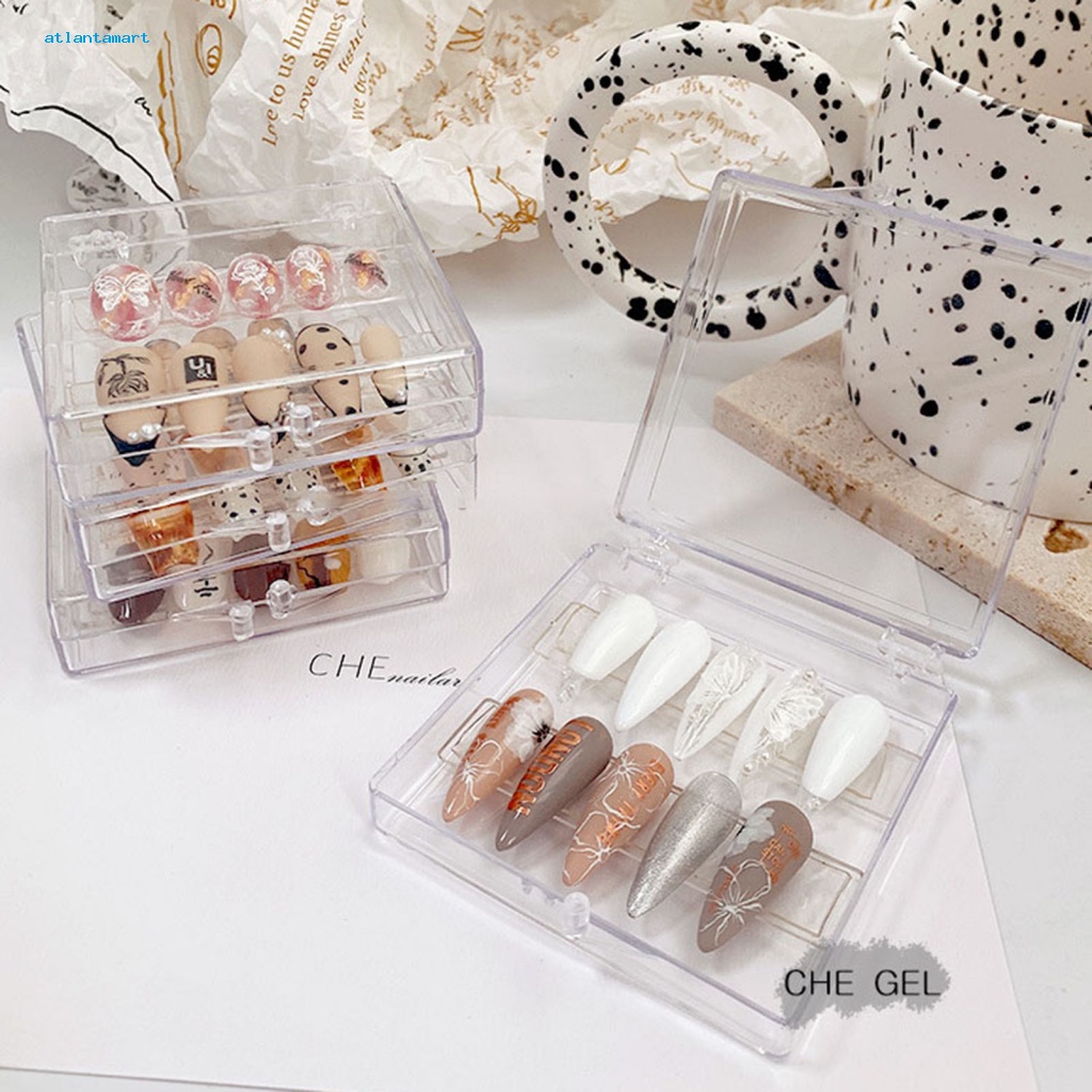 Túi Đựng Đồ Dùng Cao Cấp Tiện Dụng| Set 3 Hộp Đựng Móng Tay Giả Trong Suốt Dày Dặn