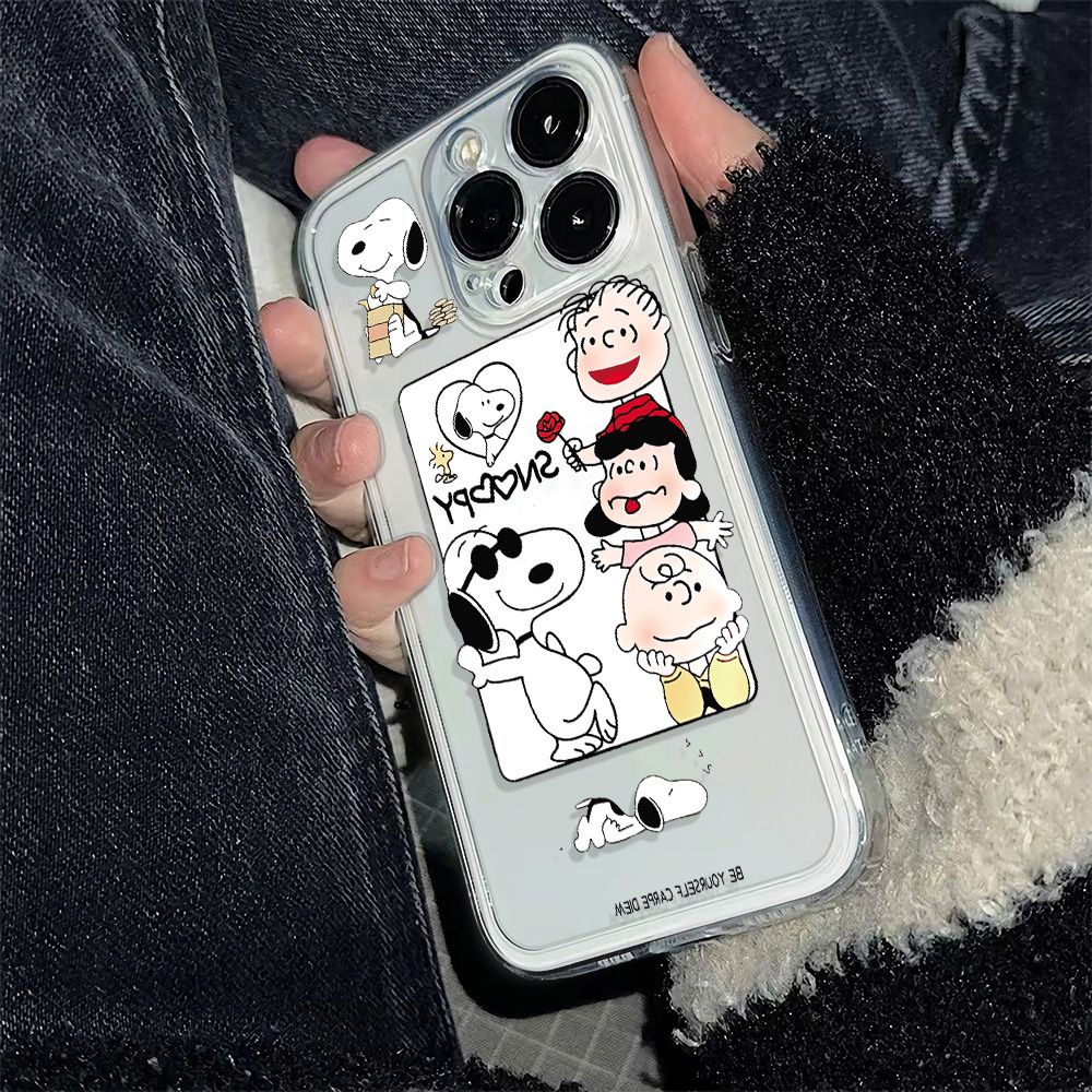 ✅Ốp Điện Thoại Dẻo Họa Tiết Hoạt Hình Snoopy Dễ Thương Chống Sốc Cho iPhone1214pro13 max 6ins 11plus PL9U 78