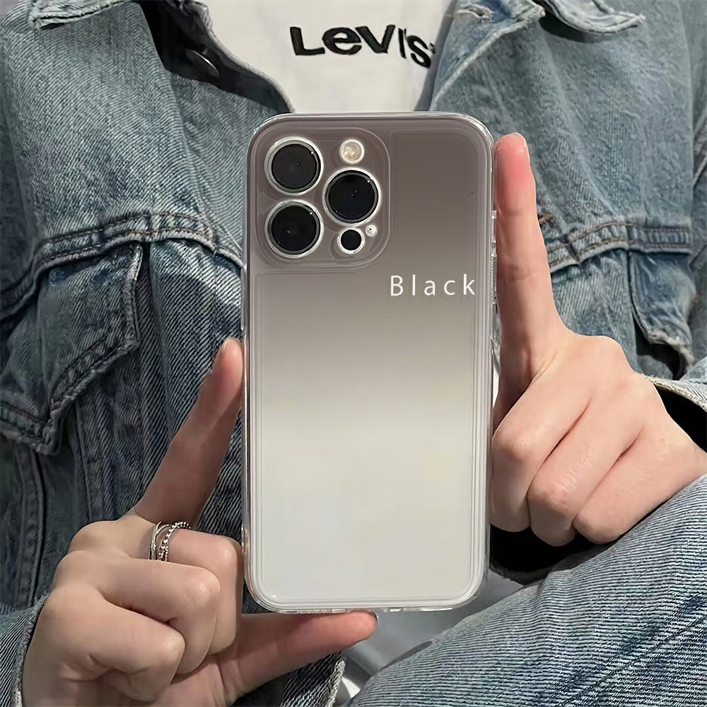 ✅Ốp Điện Thoại Mềm Chống Sốc Màu Đen Gradient Cho Iphone 11 1278 14pro 6In max13plus 8Fz