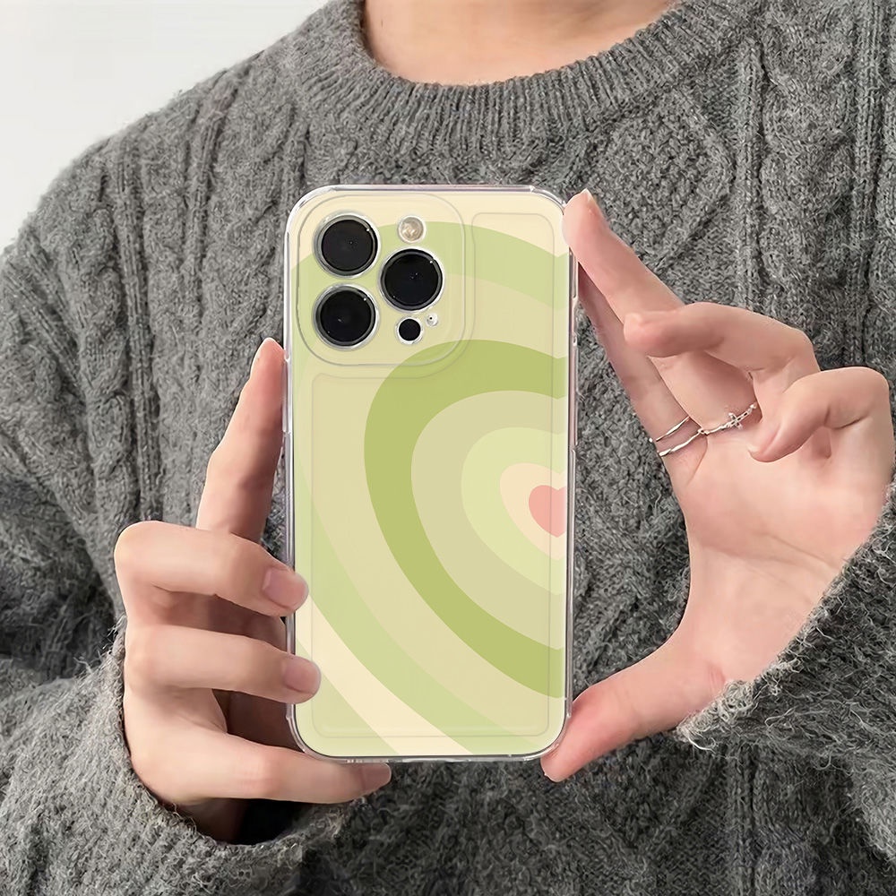 ✅Ốp Điện Thoại Mềm Chống Sốc Họa Tiết Trái Tim Cho iPhone 14pro 7811 12Max6In13 RMNT