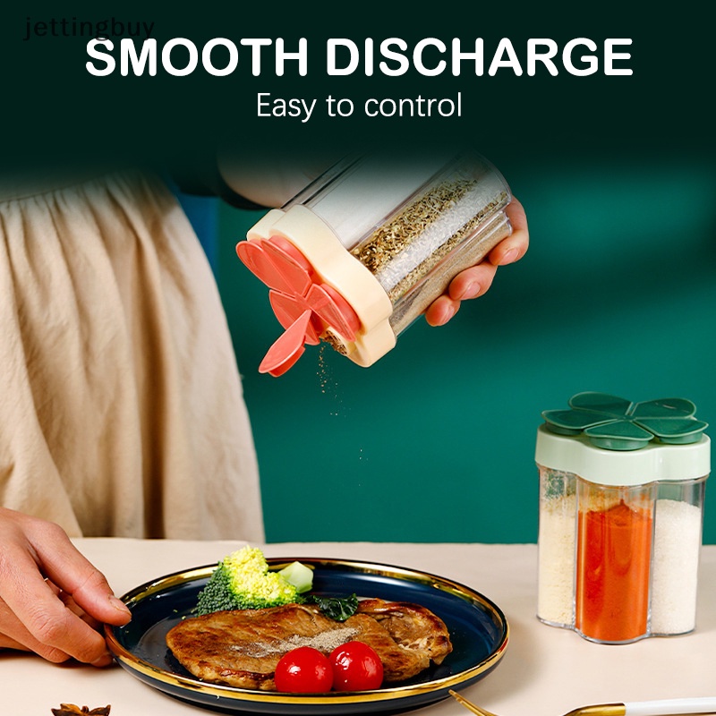 Hộp Đựng Gia Vị 5 Ngăn 5 Trong 1 Bằng Nhựa Trong Suốt Có Nắp Cho Tiệc BBQ