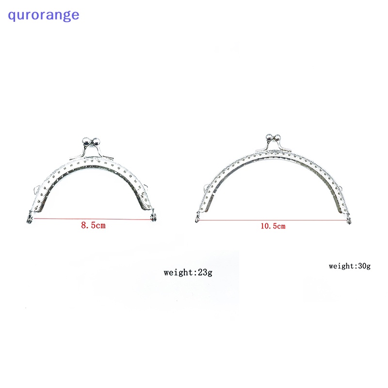 1 Khung Khóa Túi Xách Hình Bán Nguyệt Bằng Bạc Bóng 8.5 / 10.5 / 12.5 / 15.5CM DIY