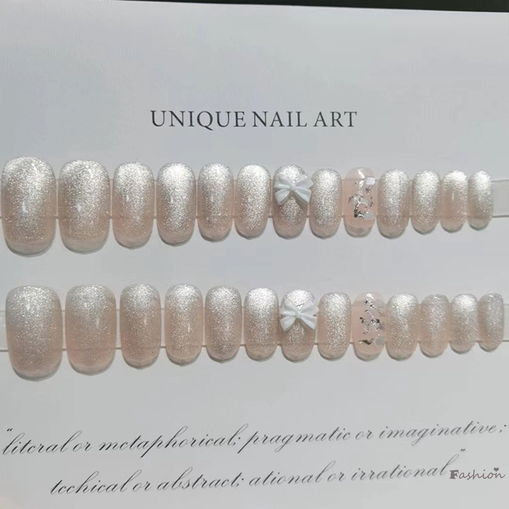 Móng Tay Giả Ngắn Hình Bướm Đính Pha Lê Đơn Giản Dễ Sử Dụng ​Tàu Ngầm Tinh Tế