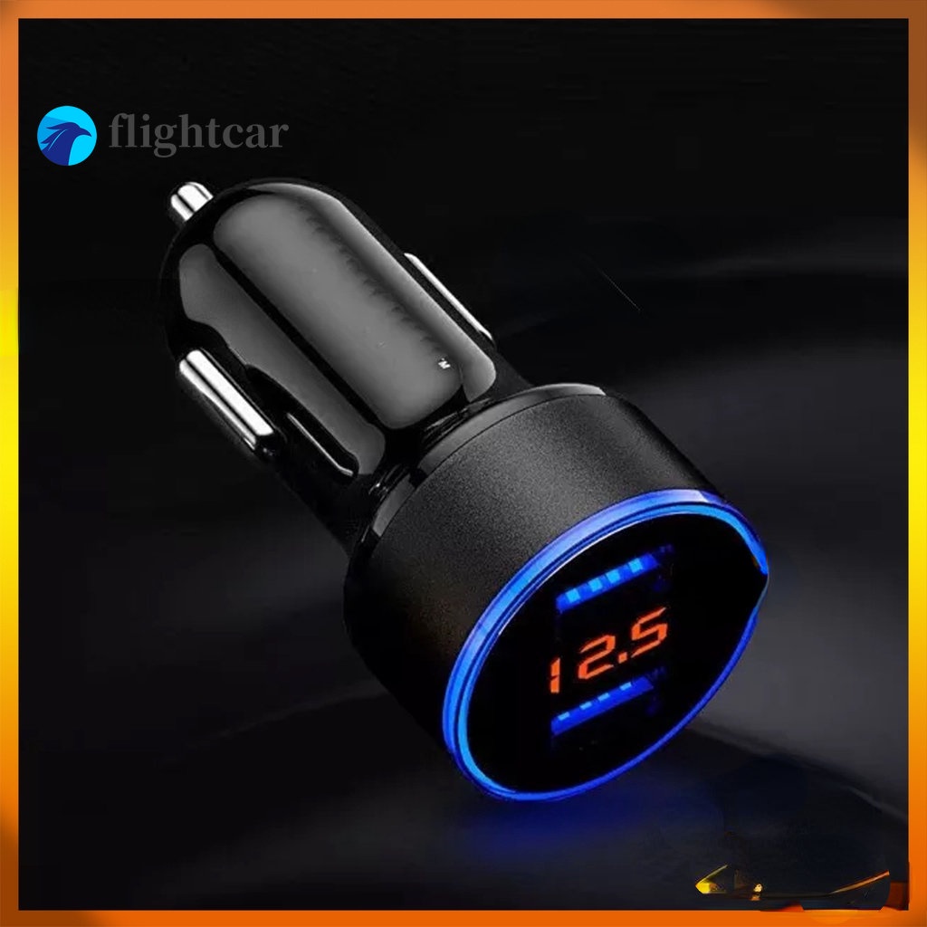Tẩu Sạc Nhanh 2 Cổng USB 3.1A Màn Hình LCD 12-24V K-121 Chuyên Dụng Cho Xe Hơi