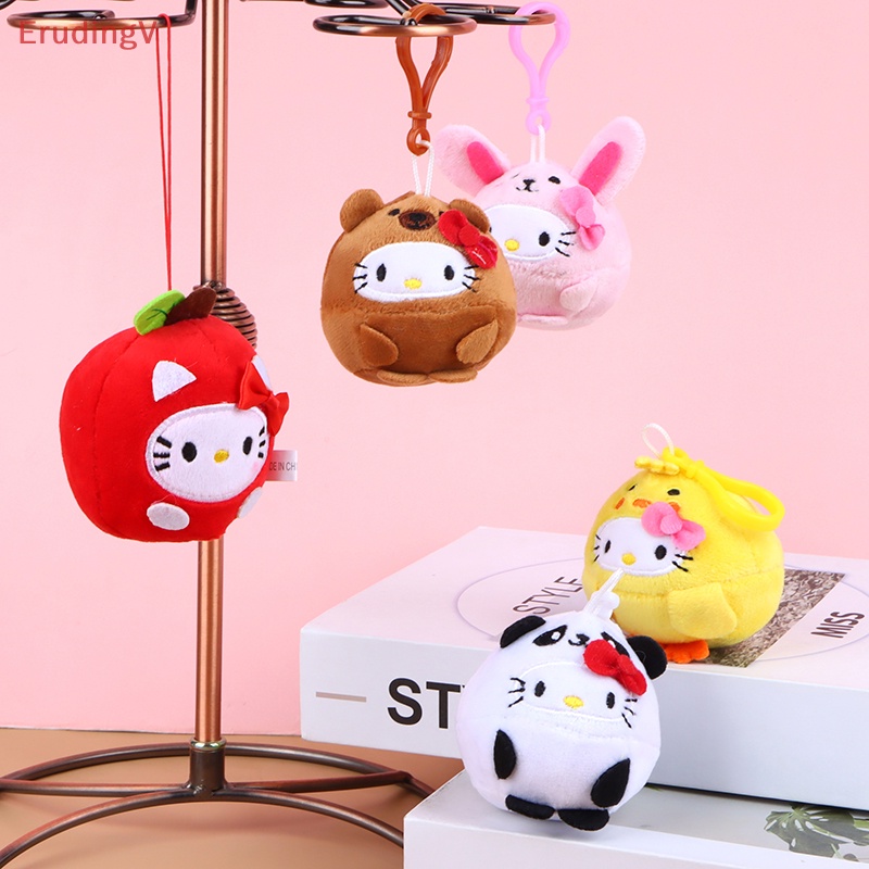 [ErudingV] Móc Khóa Hình Mèo Hello Kitty Nhồi Bông Mềm Mại Trang Trí Ba Lô / Túi Xách / Xe Hơi Quà Tặng Trẻ Em [Mới