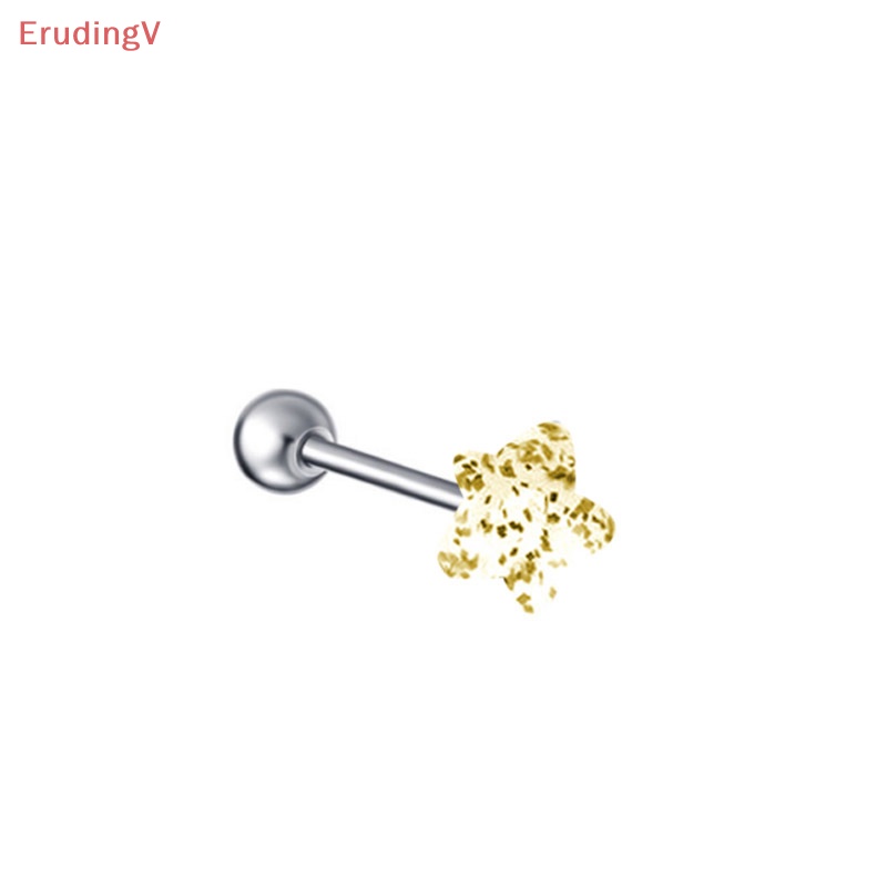 [ErudingV] 1 Khuyên Tai / Lưỡi Bằng Kim Loại Hình Quả Bóng Đâm Thủng Goth [Mới]