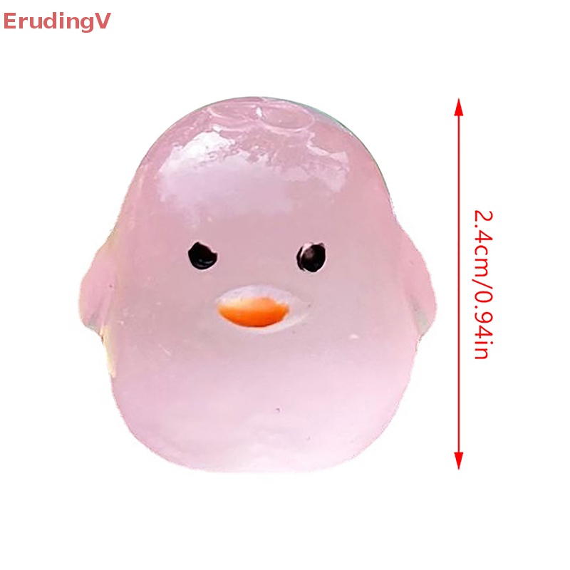 Bộ 5 Tượng Vịt Mini Màu Dạ Quang Dùng Trang Trí Tiểu Cảnh