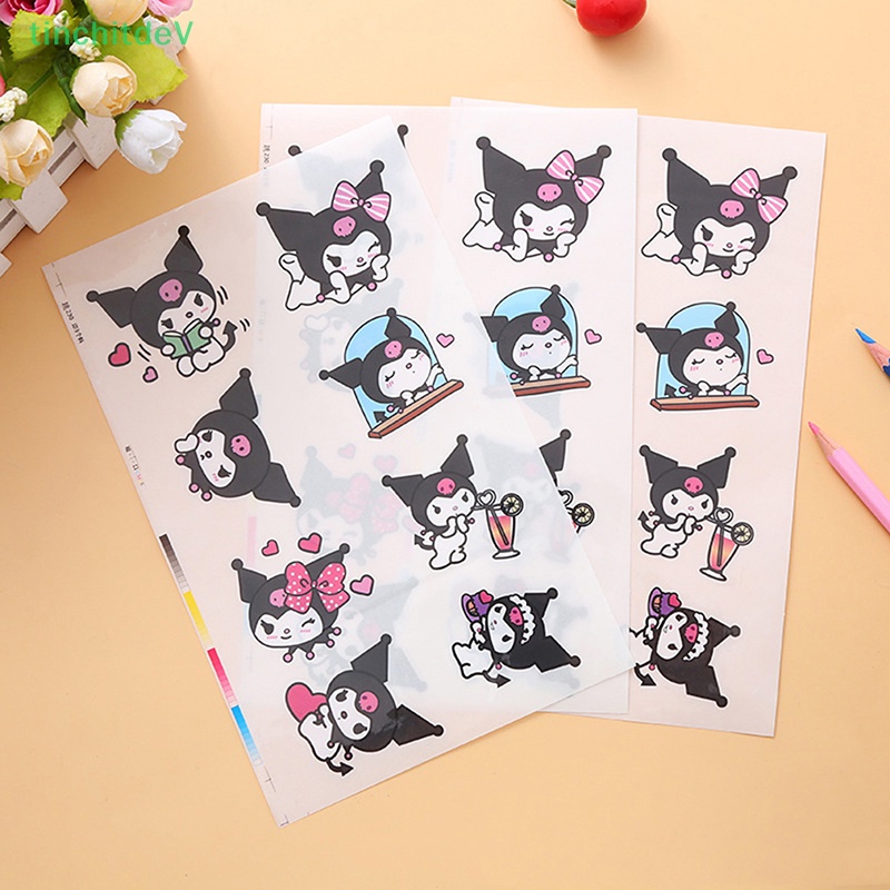 Set 5 Miếng Dán Pvc Trong Suốt Chống Nước Hình Cinnamoroll Kuromi Hoạt Hình My Melody Kawaii Tự Dính Trang Trí Đa Ứng Dụng