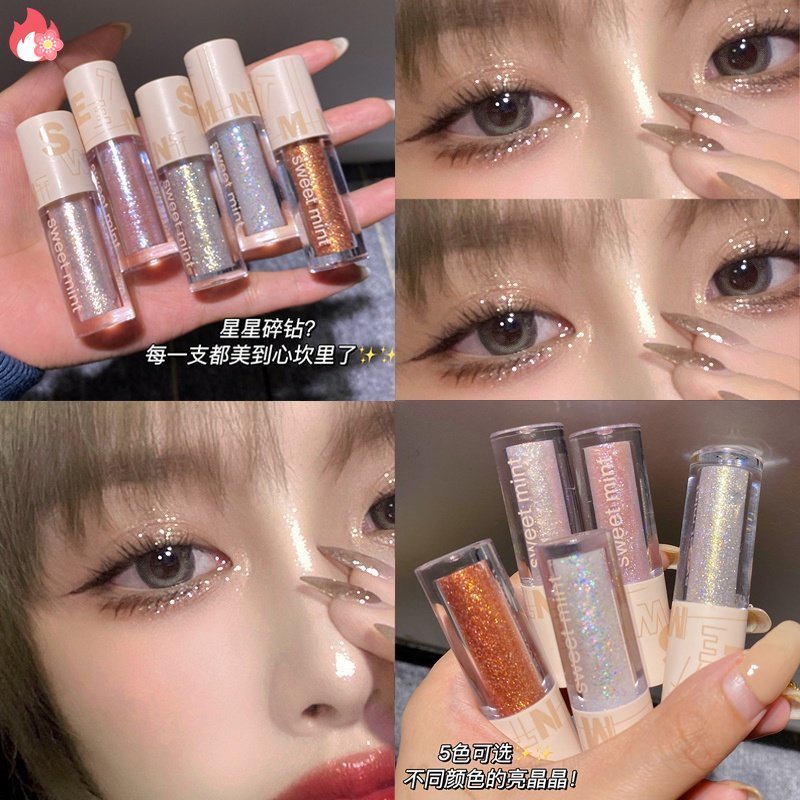 Phấn Mắt Dạng Gel Lỏng Ánh Nhũ Lấp Lánh 4 Màu Tùy Chọn OUYOU