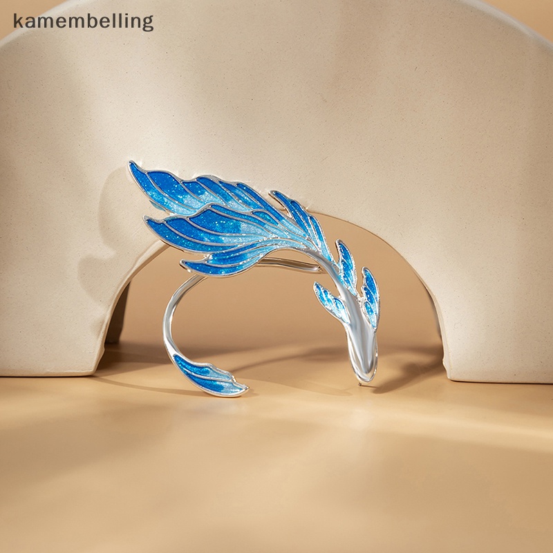 Kamembelling Khuyên Kẹp Vành Tai Hình Đuôi Cá Màu Gradient Thời Trang Cho Nữ