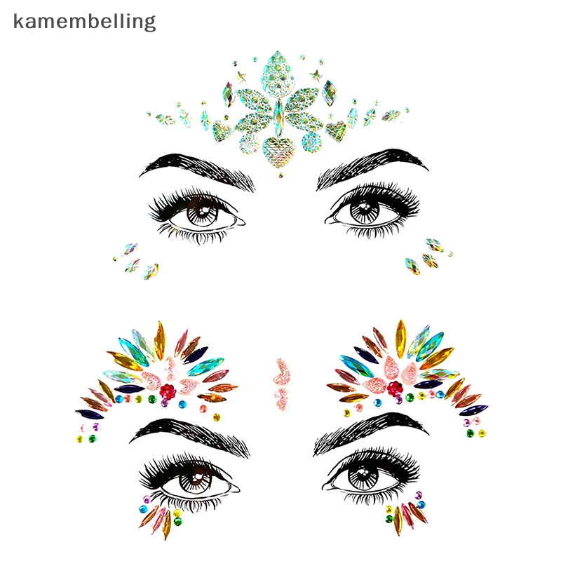 Kamembelling Đá Dán Mặt Trang Sức Tự Dính Họa Tiết Mardi Gras EN