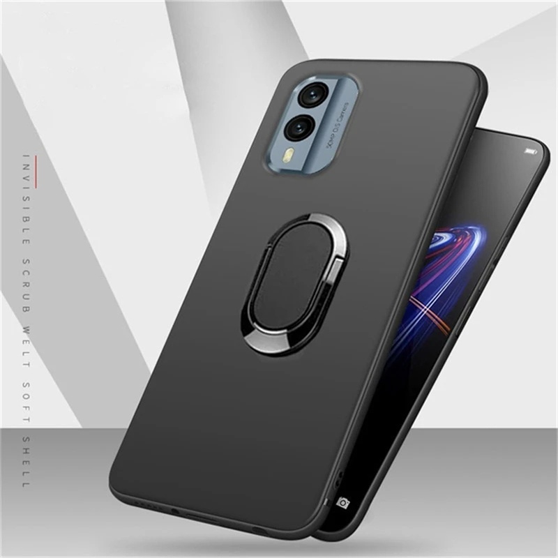 Ốp Điện Thoại Silicon Mềm Mặt Nhám Gắn Nhẫn Đỡ Nam Châm Cho Nokia C32 C22 G22 C12 Pro Plus Nokia C 32 22 12