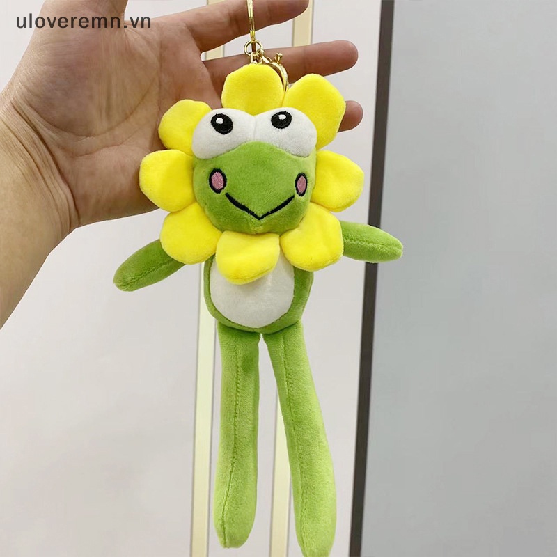 1 Móc Khóa Hình Hoa Hướng Dương / Ếch Nhồi Bông Hoạt Hình Màu Sắc Ngẫu Nhiên