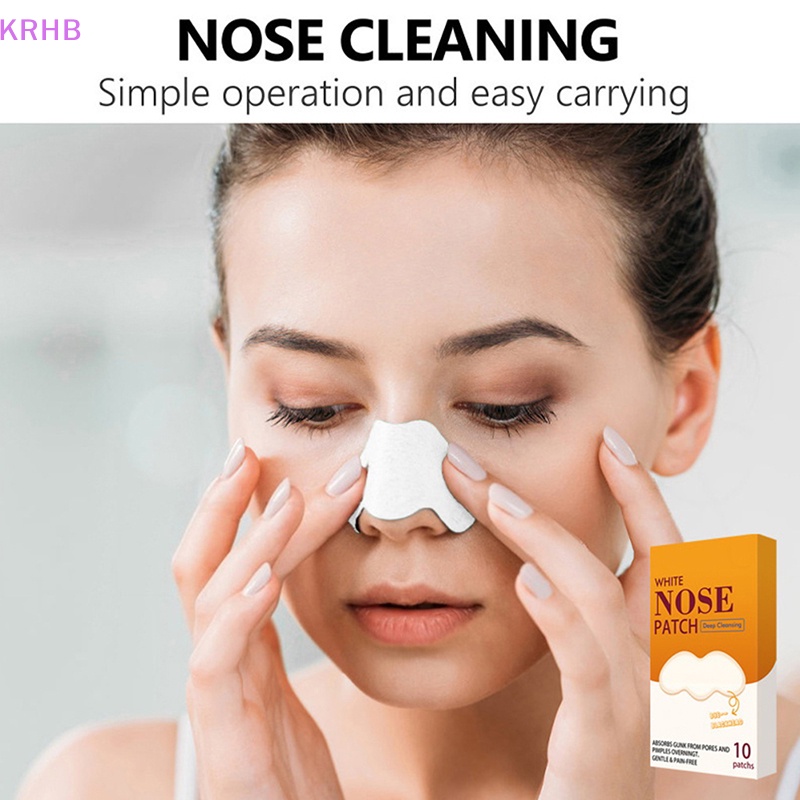 Set 10 Miếng Dán Lột Mụn Đầu Đen Vùng Mũi Làm Sạch Sâu Lỗ Chân Lông