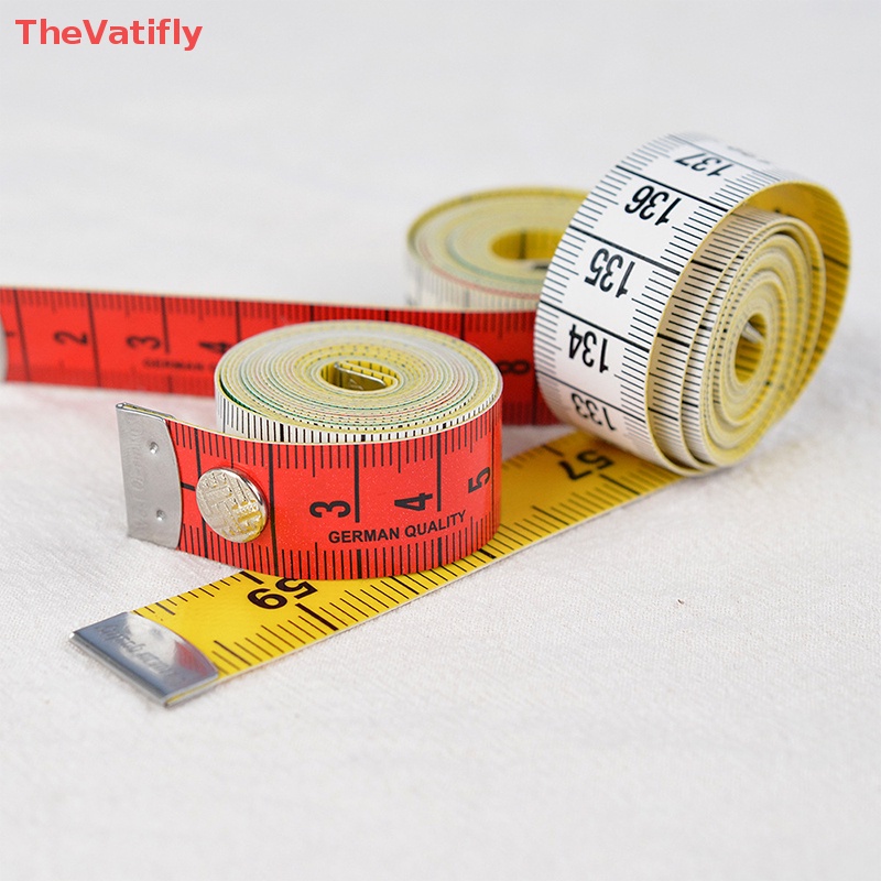 [Thevalifly] Cuộn Thước Dây Mềm Chất Lượng Cao Dài 1.5m Có Thước Dây Khóa Cho Thợ May