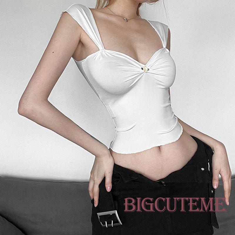 Áo Tank Top Không Tay Cổ Chữ V Màu Trơn In Họa Tiết Hoa Hồng 3D Thời Trang Cho Nữ