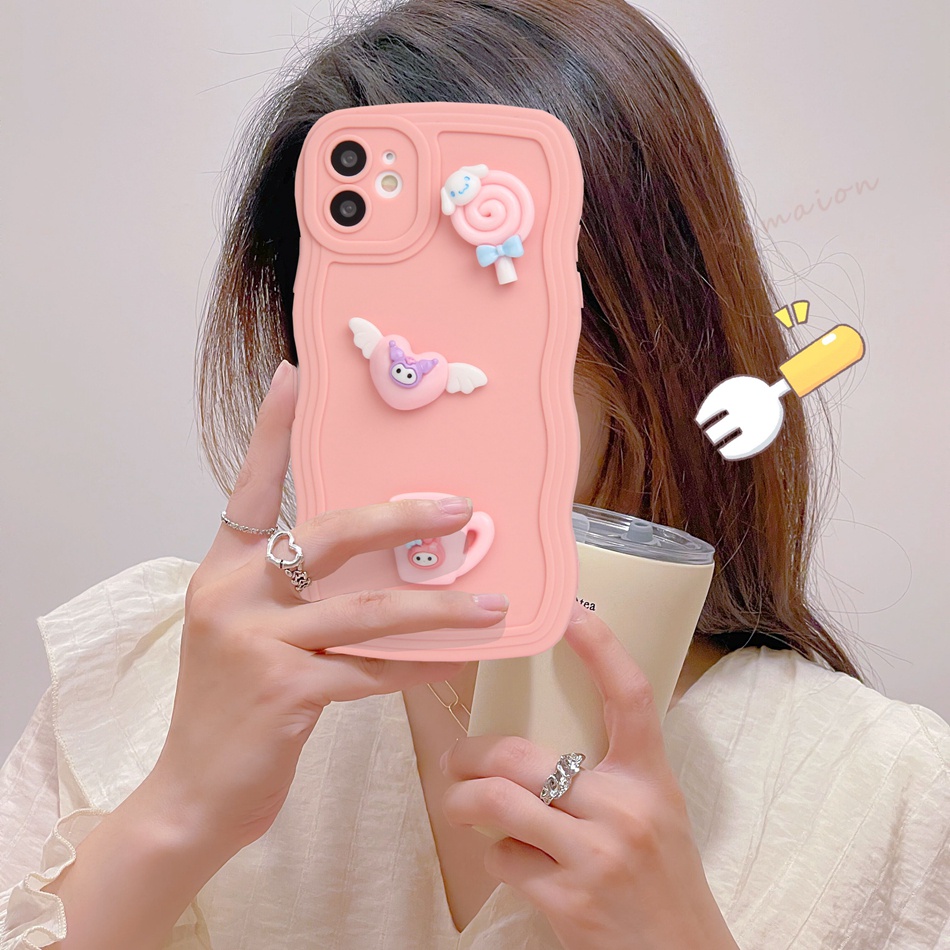 Ốp Điện Thoại Silicon Mềm Hình Kitty 3D Cho iPhone 11 12 13 14 Pro MAX + Mini X XR XS MAX 6 S 7 8 + SE 2020 11Pro 12pro 13Pro