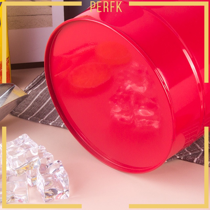 Xô Đựng Nước Mạ Kẽm Màu Đỏ Dùng Cho Tiệc Tùng Ngoài Trời