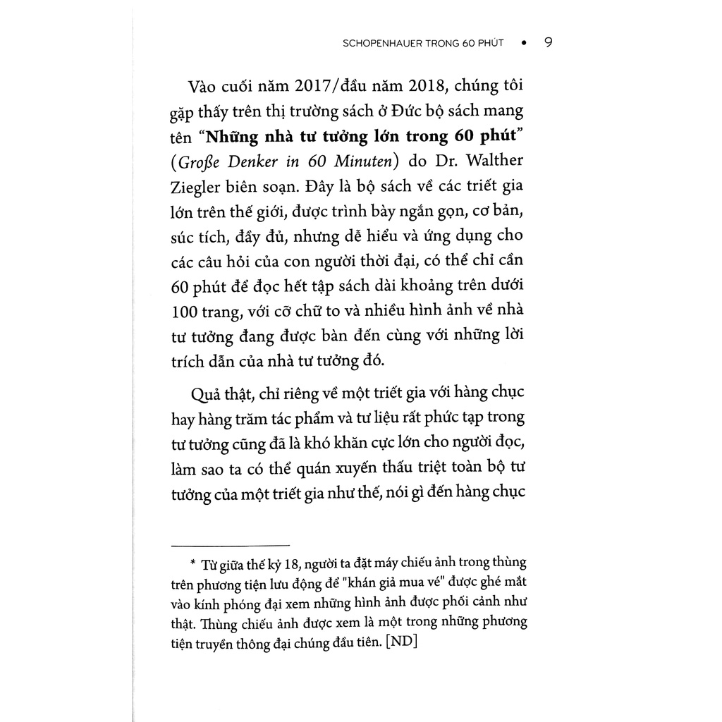 Sách Những Nhà Tư Tưởng Lớn - Schopenhauer In 60 Minuten - Schopenhauer Trong 60 Phút