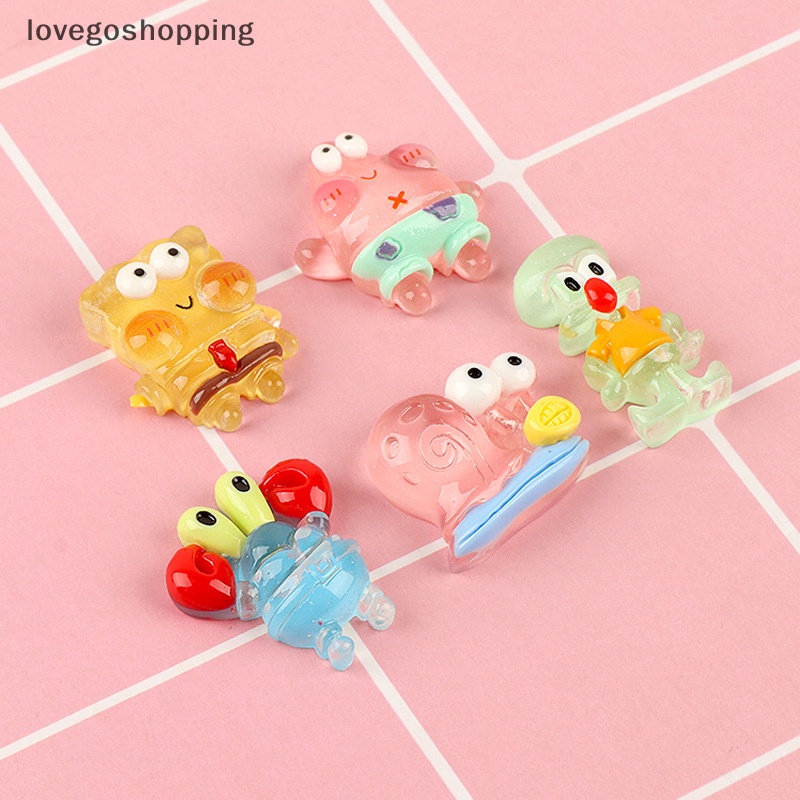 1 Phụ Kiện Trang Trí Hình Spongebobs Patrick Bằng Nhựa Resin DIY