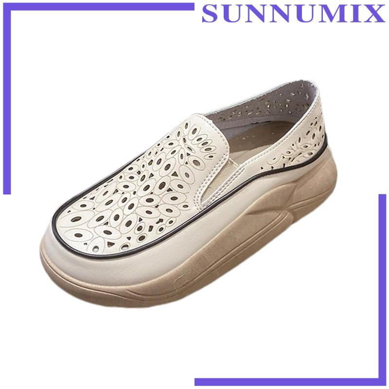 [Sunnimix] Giày Thể Thao Da PU Đế Xuồng Thời Trang Xuân Hè Cho Nữ