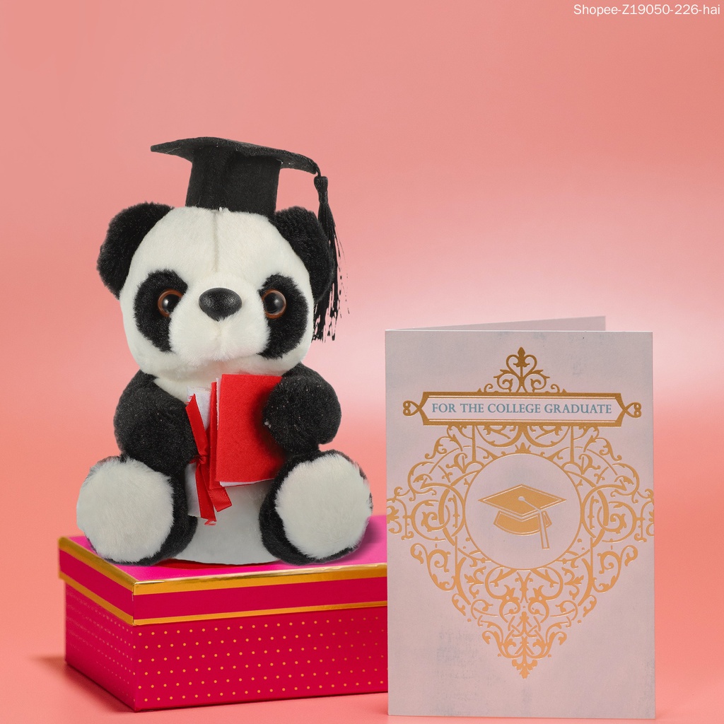 Búp Bê Đồ Chơi Hình Gấu Trúc Đội Mũ Tốt Nghiệp 2023