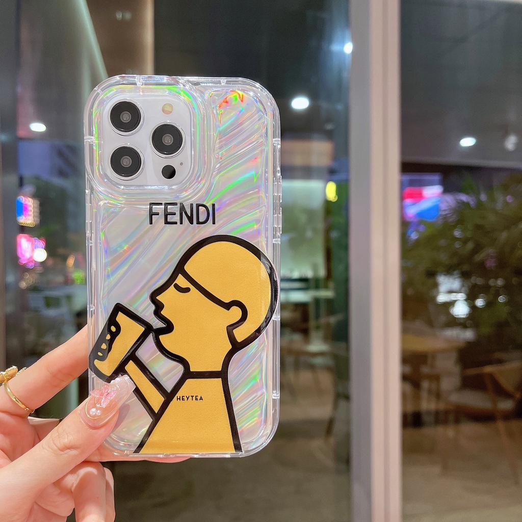 Ốp Điện Thoại TPU Mềm Trong Suốt In Họa Tiết Thời Trang Đơn Giản Có Túi Khí Chống Sốc Cho iPhone 12 13 14 Pro Max