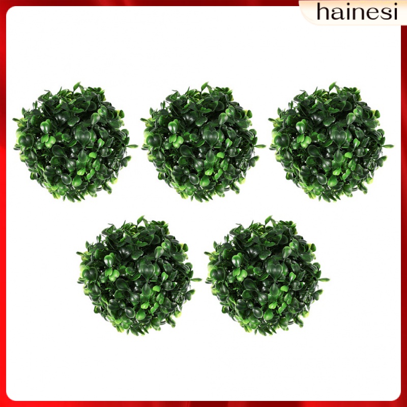 Set 5 Quả Bóng Cỏ Nhân Tạo Bằng Nhựa Dùng Trang Trí Ngoài Trời