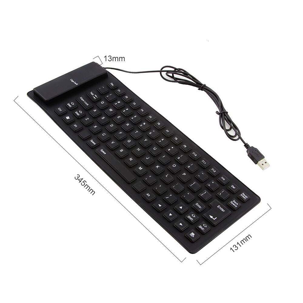 Bàn Phím Silicone Cao Su Mềm 85 Phím Chống Nước Giặt Được Cho PC Laptop Notebook