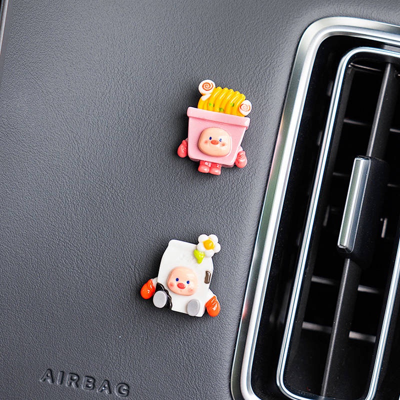 Car Decoration Cute Cartoon Doll Car Accessories Car Central Control Display Screen Electric Car Decoration Accessories IOeo