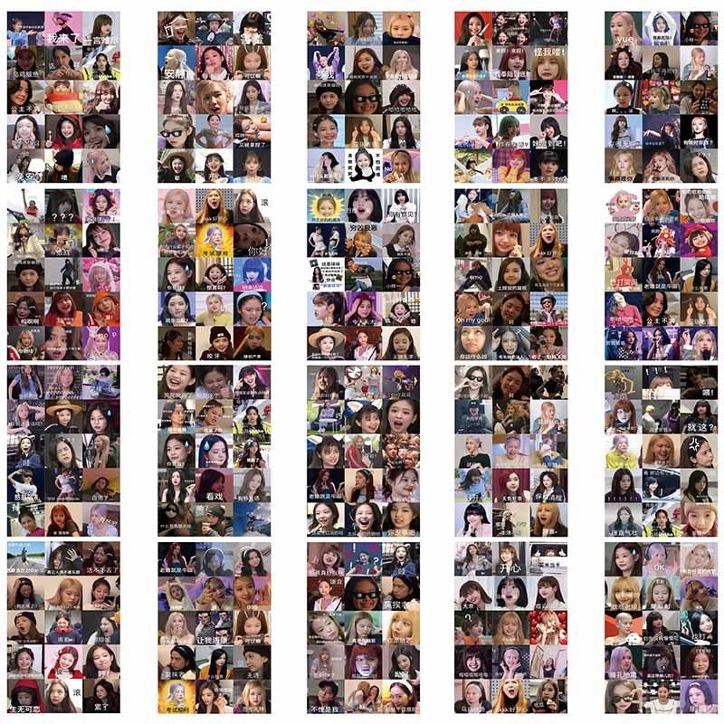 Combo 60 Sticker Meme BLACK PINK chống nước sticker dán laptop, điện thoại, đàn guitar, mũ bảo hiểm, vali