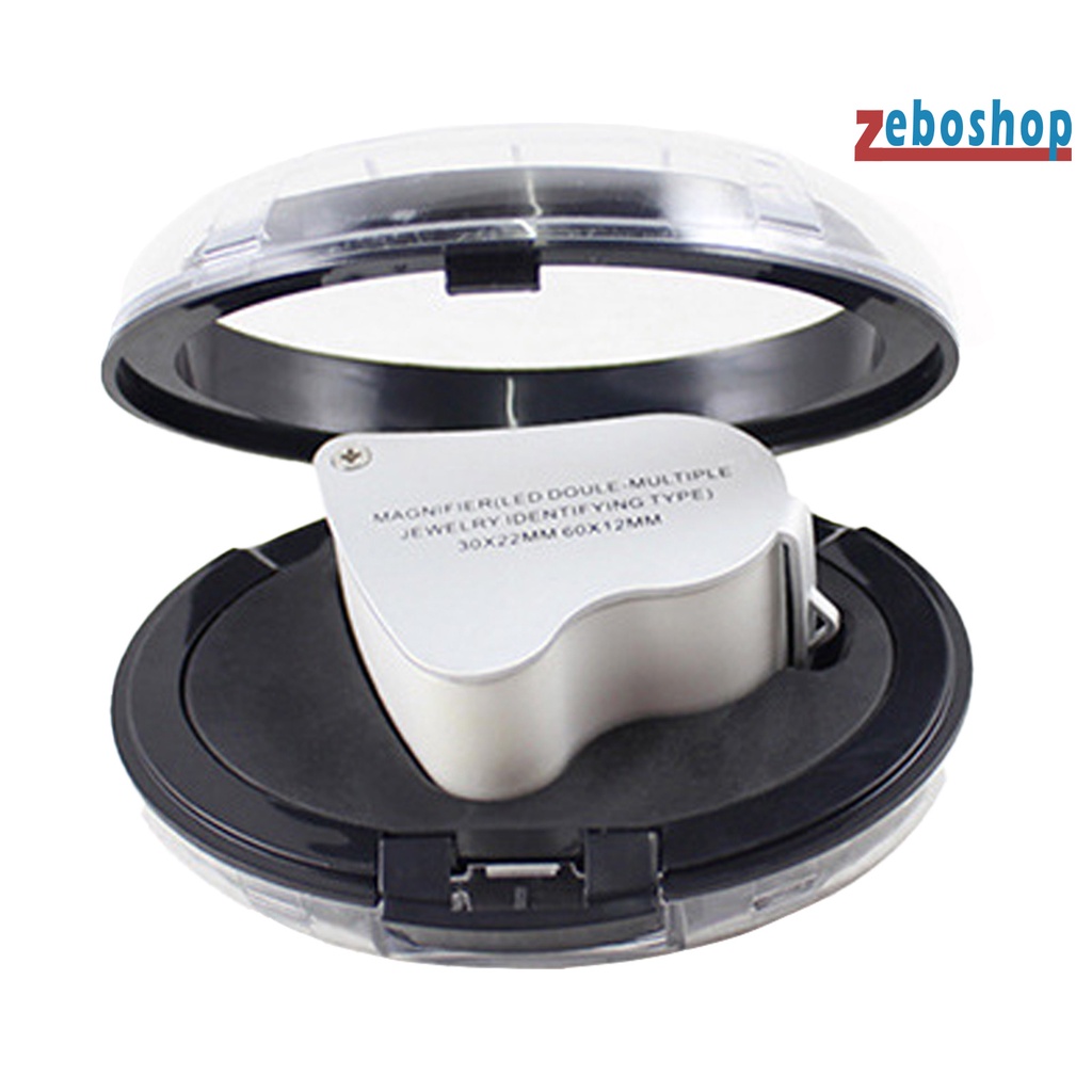 Kính Lúp Phóng Đại 30X 60X Có Đèn LED Chuyên Dụng Làm Đồ Trang Sức