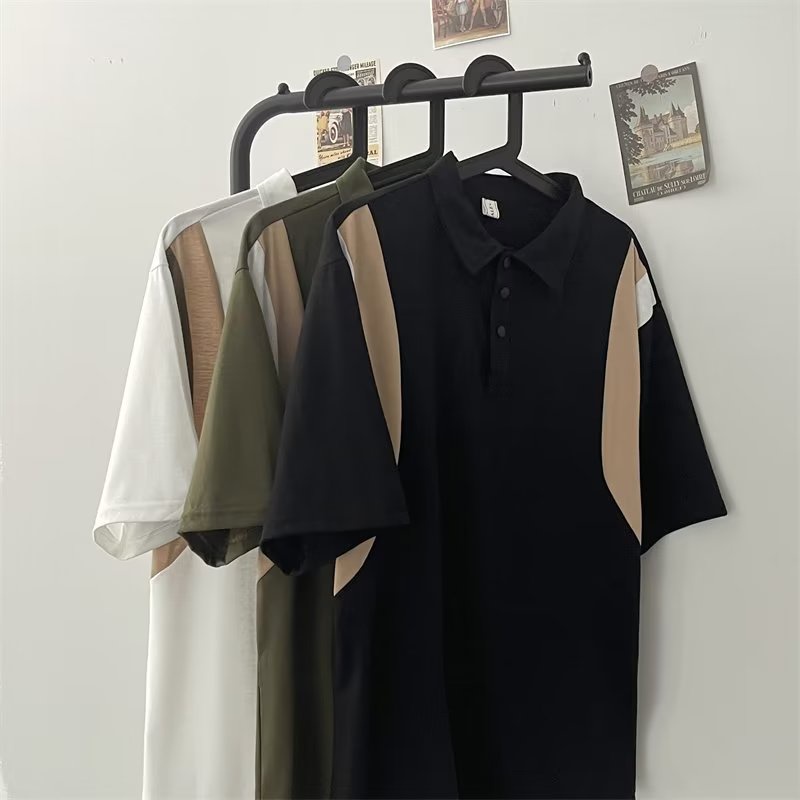 Áo Thun polo Tay Lửng Dáng Rộng Thời Trang Mùa Hè Phong Cách Hàn Quốc Mới 2023