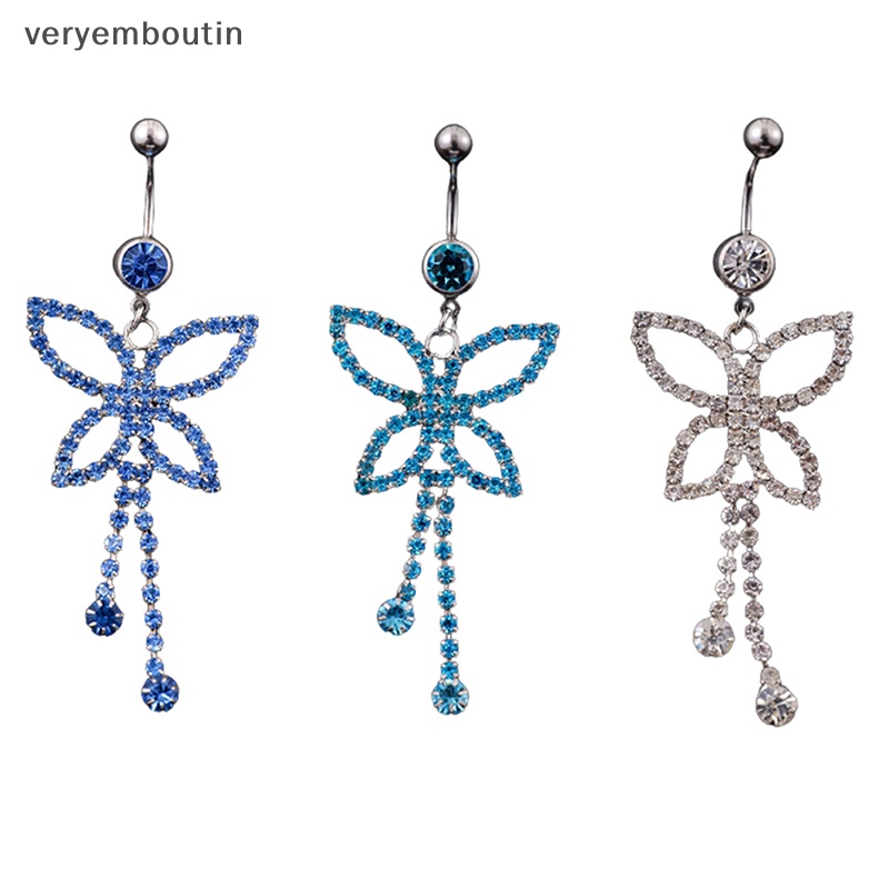 Khuyên Rốn Hình Bướm Đính Đá Zircon Thời Trang Cho Nữ