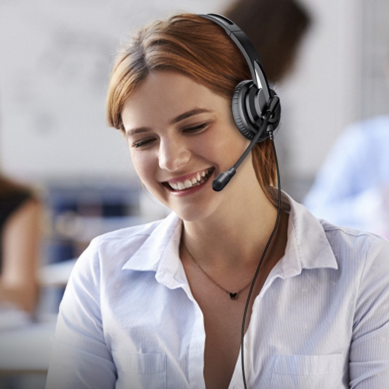 Tai nghe chụp tai SPRISE H6208 có dây âm thanh nổi giảm tiếng ồn có thể điều chỉnh kích thước kèm mic trung tâm cuộc gọi hội nghị có âm thanh đầu cắm USB 3.5mm | BigBuy360 - bigbuy360.vn