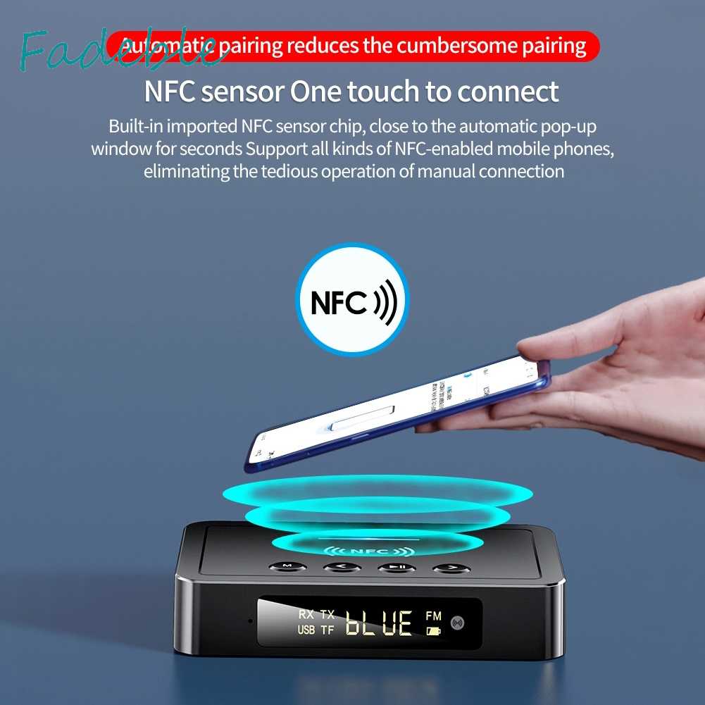 Thiết Bị NhậN TruyềN Âm Thanh Bluetooth 5.0 NFC 3 Trong 1 Chuyên DụNg Cho Gia ĐìNh