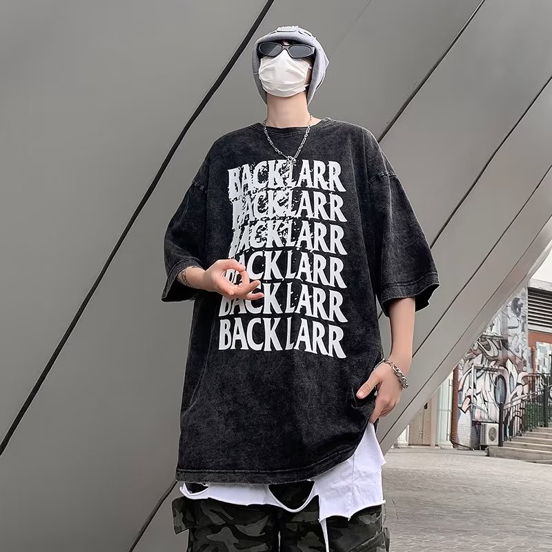 Áo Thun Ngắn Tay Form Rộng Phong Cách Đường Phố Thời Trang Mùa Hè Dành Cho Nam