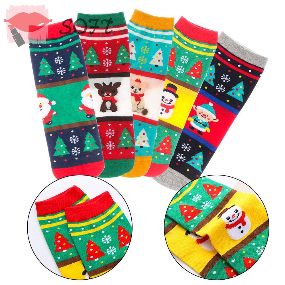 Vớ Giữ Ấm Mùa Đông In Họa Tiết Giáng Sinh