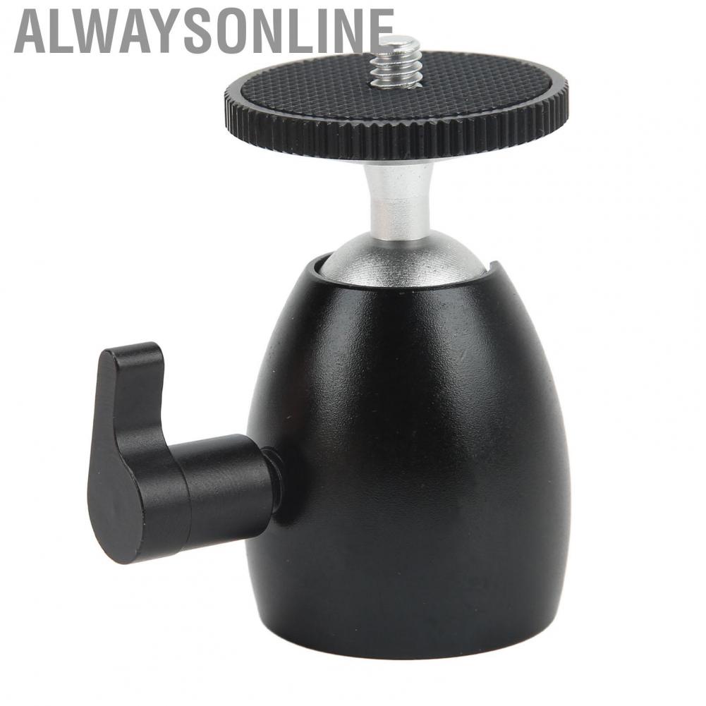 Alwaysonline Mini Ball Head Mount Accurate Shooting Locking Knob Slip Resistant with Standard 1/4 Screw for Action