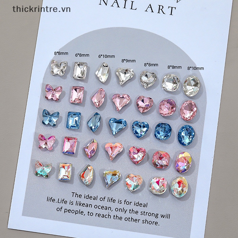 Bộ 28 Đá Đính Trang Trí Móng Tay Xinh Xắn