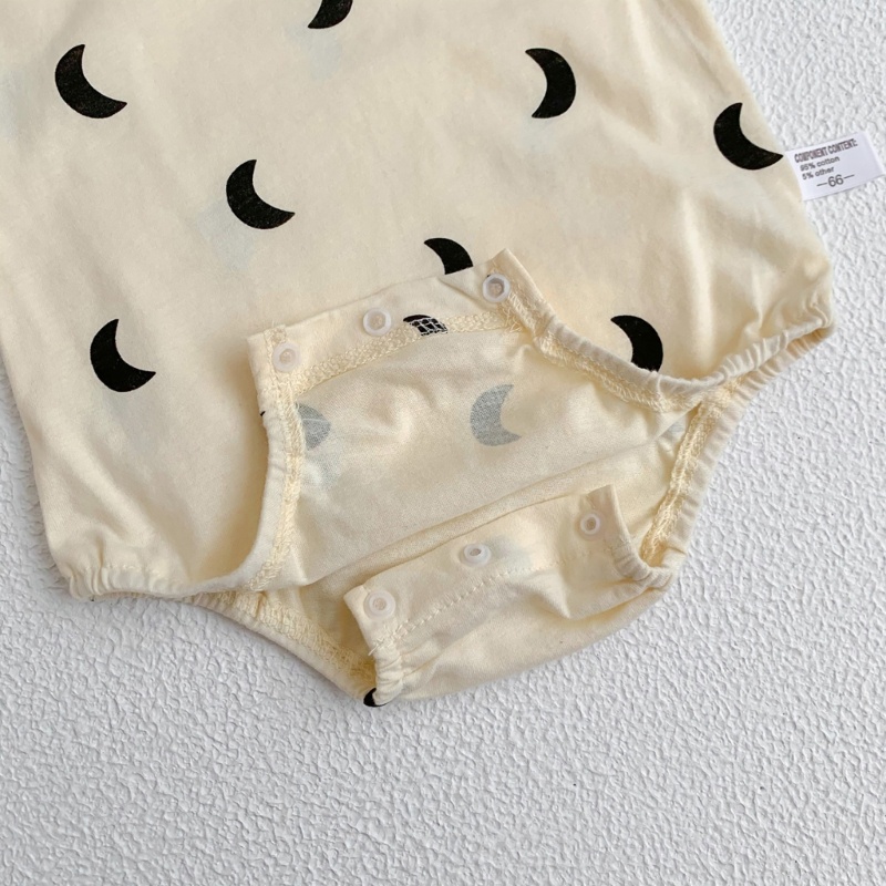 Bộ Áo Liền Quần Tam Giác Không Tay Thời Trang Mùa Hè Cho Bé Sơ Sinh 0-12 Tháng Tuổi