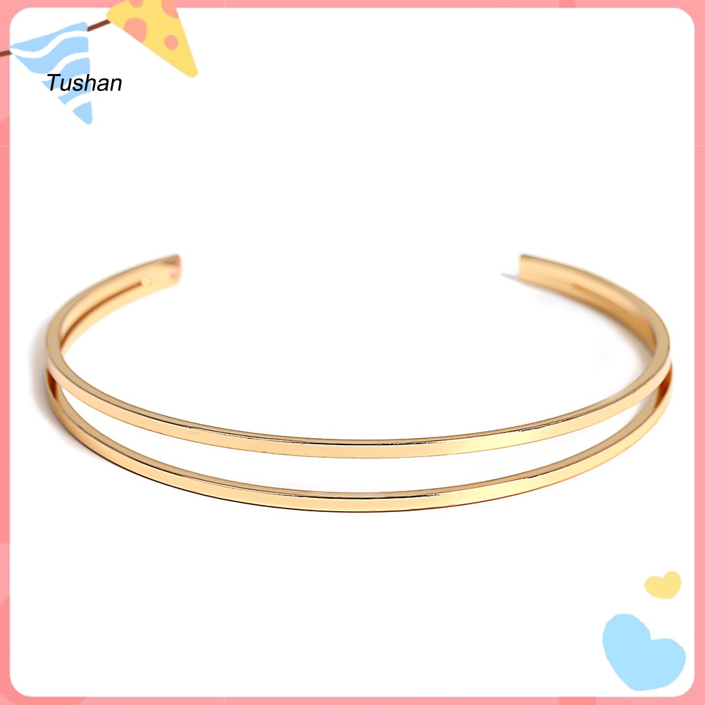 Vòng Đeo Tay Hai Lớp Dạng Mở Có Thể Điều Chỉnh Thời Trang Dành Cho Nữ