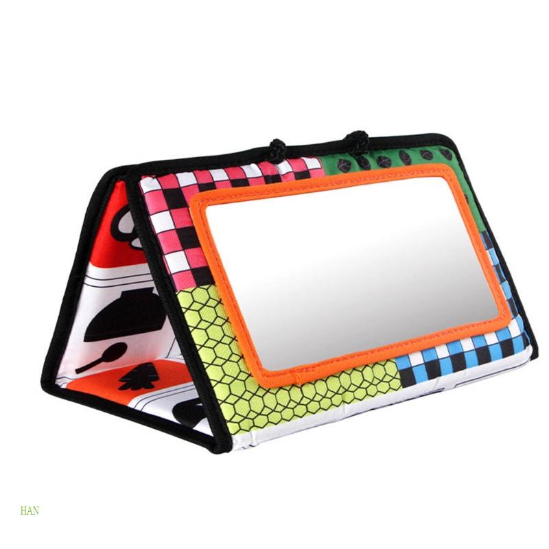 Ghế Ngồi Xe Hơi Có Gương Gấp Gọn Họa Tiết Hoạt Hình Đáng Yêu Cho Bé