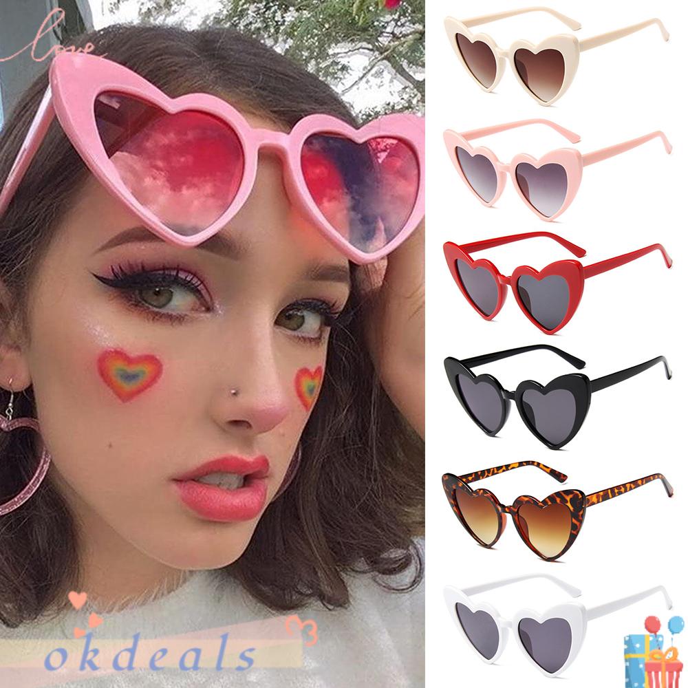 Kính Mát Hình Trái Tim Thời Trang Dành Cho Nữ