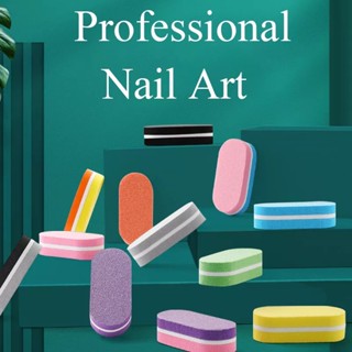 Bộ 50 Dũa Móng Tay Đánh Bóng Bọt Biển Mini Hình Bầu Dục Nhỏ 2 Mặt Đánh Bóng Loại Sửa Chữa Đậu Khối Làm Móng Tay Bộ Dụng Cụ Làm Móng Tay