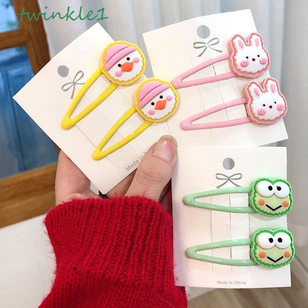 Kẹp Tóc Mỏ Vịt / Thỏ Họa Tiết Hình Học Nhỏ Nhắn Lấp Lánh Dành Cho Bạn Nữ