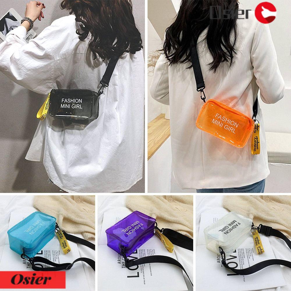 Túi Tote Nhỏ Đeo Vai Màu Kẹo Trong Suốt 1 Cái Cho Nữ