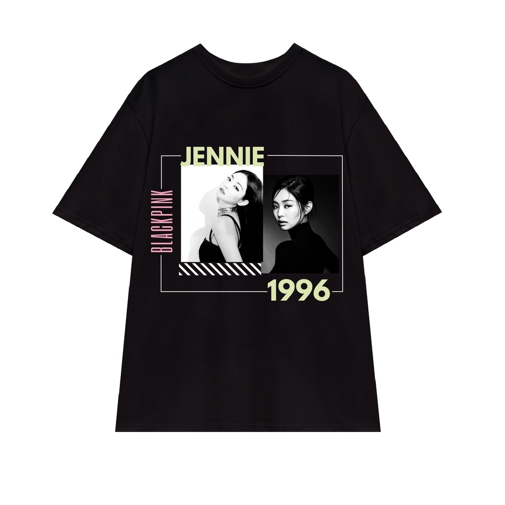 BLACKPINK Áo Thun Unisex Form Rộng In Hình BLACKPINK 4 THÀNH VIÊN