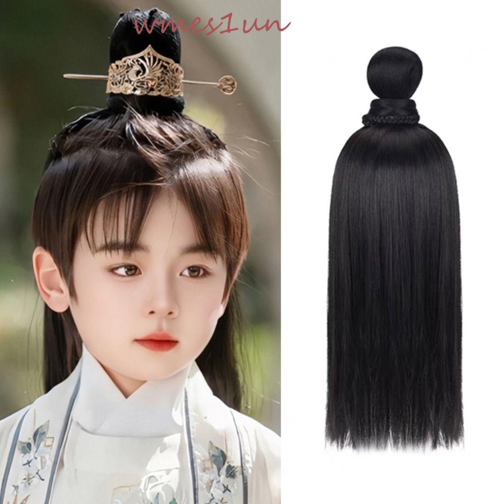 Tóc Giả Màu Đen Tự Nhiên 15H Phong Cách Trung Hoa Dành Cho Bé Gái